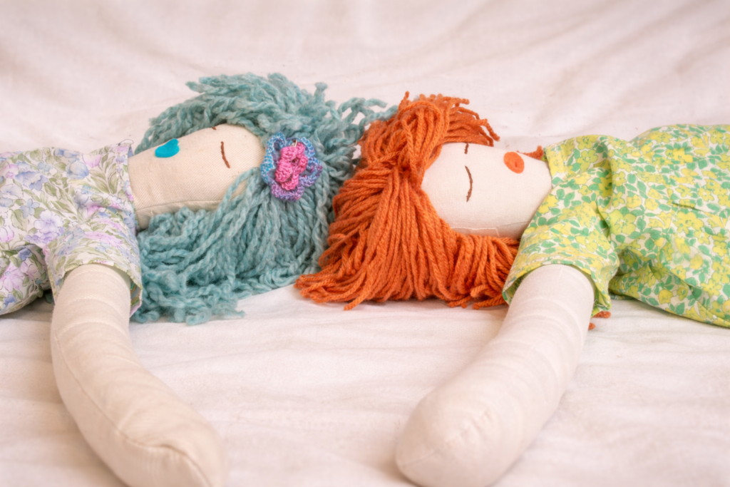 Hand Made childs material doll